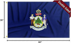 FLAGWIN Maine Flag 3x5 FT - 3 Ply Double Sided Polyester Maine State Flag with Brass Grommets - Vivid Color and Fade Proof State of Maine Flags 3x5 Outdoor