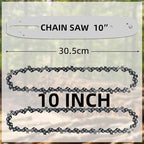 10 Inch Chainsaw Guide Bar and Chain Combo, 10" Replacement Chain for WORX WG309,10'' Chains for Sun Joe SWJ803E SWJ807E - 3/8'' .050'' 40 Drive Links (2Chain+1bar)
