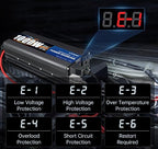 LVYUAN 1000 Watt Pure Sine Wave Power Inverter 12V to 110V/120V DC to AC Converter with Dual Sockets, Dual USB Ports, LED Display for Home Outdoor RV Car Power Inverter Power Adapter