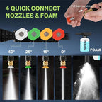 2025 New 5000PSI Pressure Cleaner, Power Cleaner with 33FT Resistant Extension Hose and 4 Nozzles, Compatible with Undercarriage Cleaners, Professional Powerwashers for Home/Car(Green)