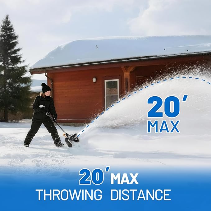 Litheli Cordless Snow Shovel, 40V 13'' Brushless Electric Snow Blower for Driveway, Battery Powered Snow Thrower, 2.5Ah Battery Included
