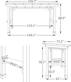 MUPATER 6 x 13 FT Wooden Grill Gazebo with Sloping Metal roof, Heavy Duty Hard Top Grill Gazebo Suitable for 2 Full-Size Grills, BBQ Canopy for Outdoor Patio, Lawn, Garden