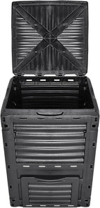 VEVOR Garden Compost Bin 80 Gallon, BPA Free Composter, Large Capacity Outdoor Composting Bin with Top Lid and Bottom Door, Easy Assembling, Lightweight, Fast Creation of Fertile Soil