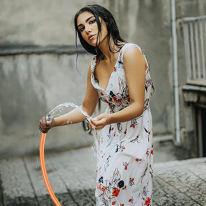 Fevone Garden Hose 50 ft., Lightweight Hybrid Water Hose, Flexible and Durable, Leak-Free Connections
