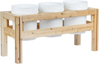 Greenes Fence Three Bucket Elevated Cedar Wood Garden Frame, 43 in. x 16 in. x 20 in. - Made in USA with North American Cedar