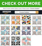 Cirzone Outdoor Pillow Covers 18x18 Set of 4 Morden Black Geometric Patterns Waterproof Throw Outdoor Pillows Boho Decorations for Funiture Patio Garden Home