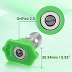 Tool Daily Pressure Washer Tips, 25 Degree Green Power Washer Nozzle Tips 7 Pack with Nozzle Holder, 1/4 Inch Quick Connect, 4000 PSI