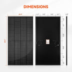 RICH SOLAR 250 Watt 24 Volt 16BB Cell Monocrystalline Solar Panel N-Type Cells High Efficiency Solar Module for RV Trailer Camper Marine Off-Grid All Black