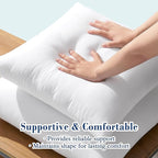 puredown® 12x20 Outdoor Pillow Inserts, Set of 2, Fluffy Soft Lumbar Pillows Filled with Plump Down Alternative Stuffer for Porch Swing Sofa Couch Cushion Patio Furniture