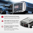 Cobra PURE SINE 400W Power Inverter and PRO 1500W Professional Grade Power Inverter Bundle