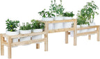 Greenes Fence Two-Tiers Nine Bucket Elevated Cedar Wood Garden Frame, 125 in. x 16 in. x 30 in. - Made in USA with North American Cedar