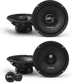 Alpine DM-65-G Coaxial and DM-65C-G Component 6.5-Inch Speakers with Grille Bundle
