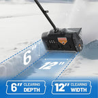 Litheli Cordless Snow Shovel, 40V 12'' Brushless Electric Snow Blower for Driveway, Battery Powered Snow Thrower, 4.0Ah Battery Included