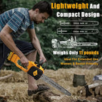 Mini Chainsaw Cordless for Dewalt 20V Battery, Brushless Electric 12"/ 10" with Auto Oiler & Security Lock, for Tree Trimming, Branch Wood Cutting (Tool Only) (12"/ 10" Chainsaw)