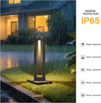 Pathway Lights, 23.6" AC 100-240V Wired Bollard Lights Outdoor, IP65 Waterproof Path Light, 3000K LED Bollard Light, Modern Commercial Landscape Lighting for Driveway Walkway Sidewalk Garden Lawn