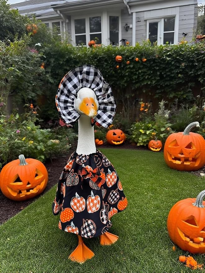 YLYGJGL Halloween Porch Goose Costume Set - 23 Inch White Goose Decor, Carnival Easter Party Outdoor Decoration