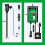 3500W 240V Immersion Water Heater for Hot Tub & Inflatable Pool – Portable Fully Submersible Electric Heater with Thermostat & GFCI for Bathtub, Sap, Above Ground Pool & Baptismal Pool