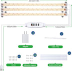 LED Grow Light Strips, Full Spectrum Plant Growing Lights for Indoor Plants 3500K, 144 LEDs Plant Lamp with 3/9/12H Timer, 10 Dimmable Levels, 3 Head 13 Inches