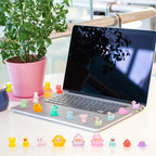 100pcs Luminous Mini Resin Animals Figures, Tiny Resin Animals Bulk, Glow in The Dark, for Miniature Fairy Garden Accessories Micro Landscape Aquarium Potted Decoration