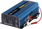 PowerBright 1000W Power Inverter DC 12V to 120V AC Car Inverter Power Converter with Dual 120 Volt AC Outlets. Easy to Install, Automotive Back Up Power Supply for Televisions, Blenders, Power Tools