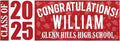 Let's Make Memories Personalized Graduation Banner Class of 2025 - Graduation Party Decorations - Congratulations Banner - Indoor/Outdoor Vinyl - Best in Class - Red - 8 ft.