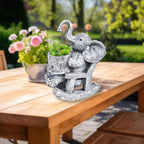 Succulent Pots Indoor Elephant Gifts for Women for Plant Lovers Cute Outdoor Plant Pots Outdoor Garden Animal Decor Elephant Sit Chair Statue with Drainage Hole