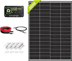 Newpowa 9BB Cell 200 Watt 12V Monocrystalline Solar Panel Kit, 200W 12Volt Solar Charger Kit+20A PWM Charge Controller+Mounting Z Brackets+Cable, High Efficiency Module for Off Grid System