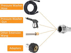 PWACCS Pressure Washer Extension Wand, Universal Lance Extension for Power Washer, Stainless Steel Replacement of Pressure Washing Extended Rod, M22 to 1/4 Inch Quick Connector