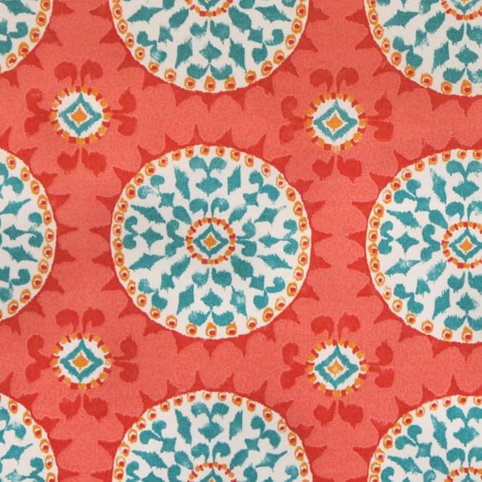 RSH DECOR Deep Seating Cushion with Pillow Back | 23” x 25” Seat | Water and Fade-Resistant Spun Fabric | Outdoor Chair Cushion Set for Patio Furniture | Watermelon Sundial