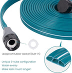 LINEX Sprinkler Soaker Hose 25 ft 2 pack for Garden Lawn Watering Hose with Stakes