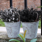 RECUTMS Black Artificial Flowers, Fake Outdoor UV Resistant Plants Faux Plastic Greenery Shrubs Indoor Outside Hanging Planter Halloween Flower Decoration, Garden Decor (Black Eucalyptus)