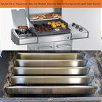 GasSaf 24.5 inch Flavorizer Bar Replacement for Weber 7539, 7540, Genesis 300 Series E-310, E-320, S-310, S-320, EP/CEP 310 & 320 (with Side Mounted Control Panels), 5-Pack Stainless Steel Flavor Bar