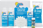 In The Swim Basic Swimming Pool Chemical Value Kit – for Above Ground and In-Ground Pools – Treats Up to 7,500 Gallons
