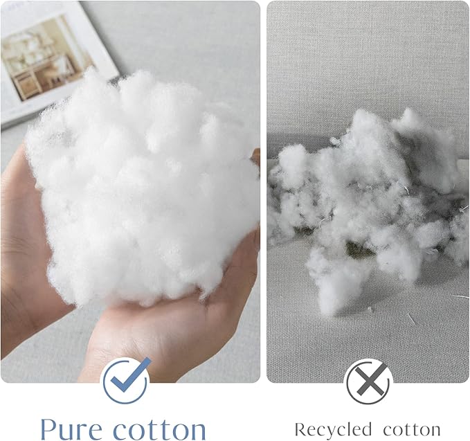 Ashler Outdoor Pillow Inserts, 18x18 Waterproof Throw Pillows Pack of 2, Outdoor Pillows Water-Resistant Decorative Premium Square Pillow Stuffer Sham for Porch Patio Living Room Bedroom Furniture