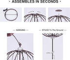 LIGHTSHARE 16IN 128LED Light Ball Yard Decoration Pathway Lights Sphere Light with Fold Flat Metal Frame Indoor Outdoor Waterproof Garden Lights, Plug in