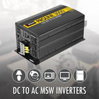 Wagan EL3742 3000 Watt Power Inverter with Remote Control 6000 Watt Surge Peak Power converter for Home RV Camping Van Life Off Grid