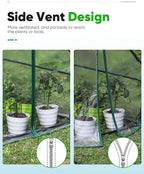 Quictent Portable Mini Cloche Greenhouse w/ Elevated Bottom, Reinforced High Light Transmission Waterproof UV-Resistant Hot House for Indoor Outdoor, w/ 50 T-Shaped Plant Tag, 95" x 36" x 36" (Clear)