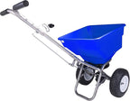 EarthWay Polar Tech 90399 100 LB Professional Ice Melt Broadcast Walk Behind Spreader with 13" Pneumatic Tires, Adjustable Handle, and Solid Linkage Control