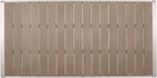 Great Deal Furniture Hannah Outdoor Modern Aluminum Dining Table with Faux Wood Table Top, Natural and Silver