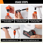 Portable Cordless Pressure Washer, 870 PSI/60 Bar Handheld High-Pressure Water Spray Wash Battery Powered Pressure Washer 48V with 6-in-1 Nozzle for Garden Car Floor Yard Fence Wall Cleaning