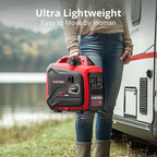 Gas Powered Inverter Generator 2500W - Super Quiet Gas Generator with CO Sensor, EPA 2025 Compliant for Camping, Tailgating, and Home Use
