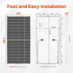 RICH SOLAR 220 Watt 12 Volt 16BB Cell Monocrystalline Solar Panel High Efficiency Solar Module for RV Trailer Camper Marine Off Grid