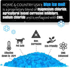 Ice and Snow Melt 8 lb Bag CMA Blended Magnesium Chloride Ice Melter Effective Snow and Ice Removal Effective Below Zero Degrees (Blue)
