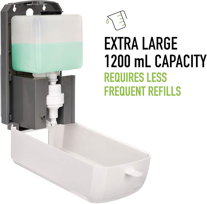 Alpine Automatic Hand Sanitizer Dispenser - Touchless Soap Dispenser for Restaurant, Hospital, School, Hotel, Kitchen and Bathroom -1200mL Foam White