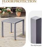 Crestlive Products Aluminum Outdoor Side Table Set of 2, Pool Lounge Chair Side Table, Weather Resistant Small Square Coffee End Table for Patio, Yard, Garden, Porch, Deck, Outdoor