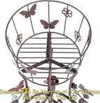 2 Pack Metal Plant Stands, 25”H Wrought Iron Tall Plant Stand, Heavy Duty Vintage Flower Pot Stand Holders, Corner Decorative Potted Planter Display Rack for Indoor Outdoor Garden Patio Lawn