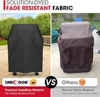 Unicook 2 Burner Grill Cover 32 Inch, Outdoor Small BBQ Cover with Side Handles and Straps, Heavy Duty Waterproof, Compatible for Weber Char-Broil Nexgrill Gas Grills with Collapsed Side Tables