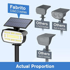 Fabrito Solar Spot Lights Outdoor 136 LEDs, Big Brighter Lighting Solar Lights Outdoor, 6 Pack IP65 Waterproof Landscape Spotlights Auto On/Off for Yard, Garden, Pathway, Plants,Tree (Cool White)
