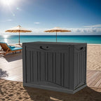 Outdoor Resin Storage Deck Box, 45 Gallon Capacity, Weather-Resistant, Black