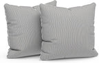 LVTXIII Outdoor Throw Pillows 20x20 Patio Waterproof Square Pillows with Piping Fade Resistant Accent Pillow for Spring Summer Garden Decoration, Set of 2, Strip Grey
